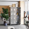 AOBABO 12 Doors Metal Storage Locker for Employees, Storage Locker with 12 Hooks for School Office Gym Bedroom, Black, Assembly Required - 3 of 4
