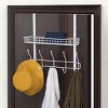 NEX 1 Tier Over the Door Wired Shelf Bath Organizer with Mesh Basket White: Clothesline Storage Solution - 3 of 4