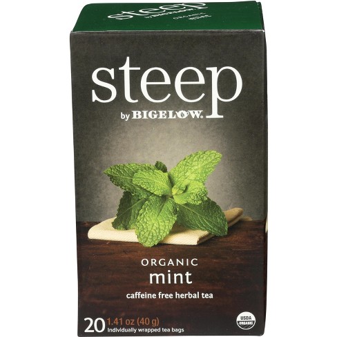 Steep by Bigelow Organic Mint Caffeine Free Herbal Tea - Case of 6 - 20 Bags - image 1 of 1