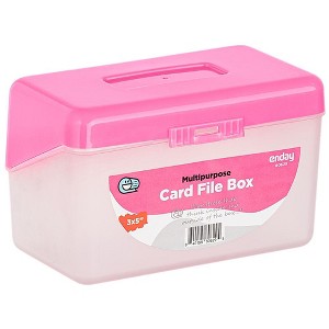 Enday  3" X 5" Index Card File Box - 1 of 4