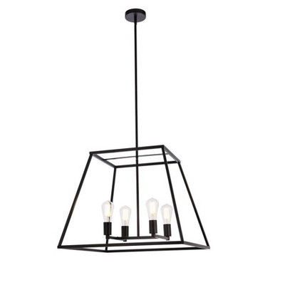 Elegant Lighting Declan 24 inch pendant in black