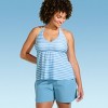 Lands' End Women's 5" Swim Board Shorts with Panty - Blue - 3 of 3