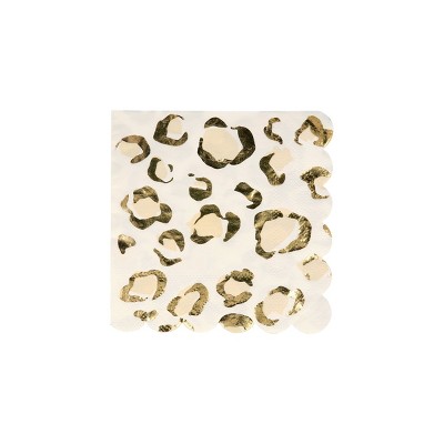 Safari Animal Print Neon and Gold Foil Luncheon Napkins