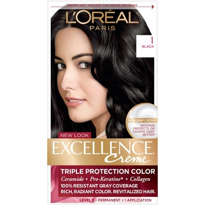 L'Oreal Paris Excellence Triple Protection Permanent Color - 6.3 fl oz - 1 Black - 1 Kit