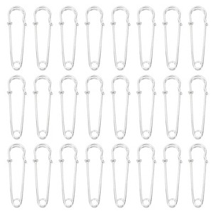 Unique Bargains Metal DIY Blankets Crafts Brooch Making Home Sewing Large Safety Pins 24 Pcs - 1 of 4