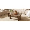 Rectangle Coffee Table Set of 2, Minimalist Wood Center Table with Splicing Design for Living Room - 4 of 4