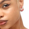 SOHI Women's Red Cluster Hoop Earrings - 3 of 3