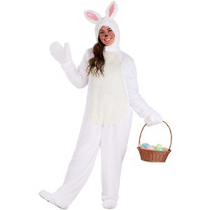 HalloweenCostumes.com Adult White Bunny Costume - 1 of 4
