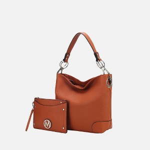 MKF Collection Viviana Vegan Leather Hobo Bag with Matching Wristlet by Mia K - 1 of 4
