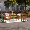 Cambridge Casual Mosko Teak Wood Outdoor Dining Chair: Weather-Resistant with Foam Cushion - 4 of 4