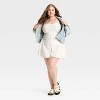 Women's Button-Front Poplin Mini A-Line Dress - Wild Fable™ - 3 of 3