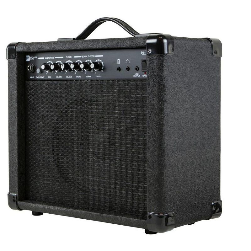 Monoprice 20-Watt 1x8 Guitar Combo Amplifier - Black With 86dB of Gain, 1/4 Inch, Headphone and 3.5mm Aux Mp3 Inputs For Electric Guitars, 1 of 5