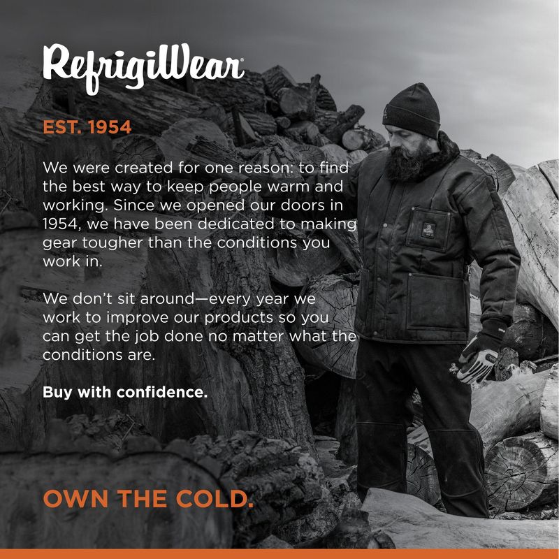RefrigiWear Men's Insulated Iron-Tuff Polar Jacket with Soft Fleece Collar, 6 of 8