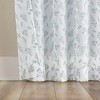 No. 918 1pc 50"x84" Briarwood Leaf Puff Print Textured Sheer Rod Pocket Curtain Panel Chambray - 4 of 4
