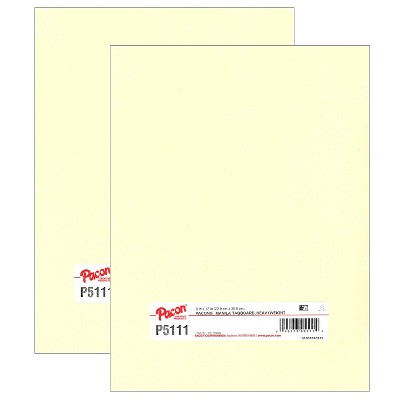 Pacon Heavyweight Tagboard, Manila, 9" x 12", 100 Sheets Per Pack, 2 Packs