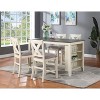 Vynxaria Modern Faux Leather White Tufted Set of 2 Chairs Dining Seat Chair - 2 of 4