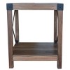 AmeriHome Acacia Wood Rustic Side Table - 4 of 4