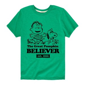 Boys' - Peanuts - The Great Pumpkin Believer Short Sleeve Graphic T-Shirt - 1 of 4