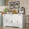 55” Large Sideboard Buffet Cabinet with Storage, Farmhouse Kitchen Cabinets, Modern Buffet Storage Cabinets with Adjustable - 3 of 4