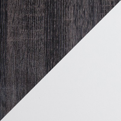 Quinn 47" Charcoal and White Wood Home Office Desk with Drawers