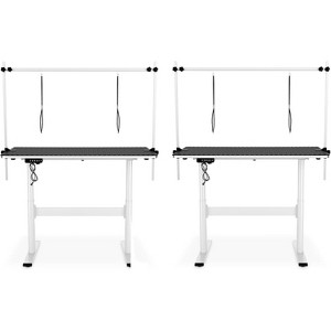 Electric Pet Grooming Table with Silent Motor - 24.24-35.83 inch Adjustable Height, Non-Slip PVC Mat, 4 Preset Levels, for Dogs & Cats - 1 of 4