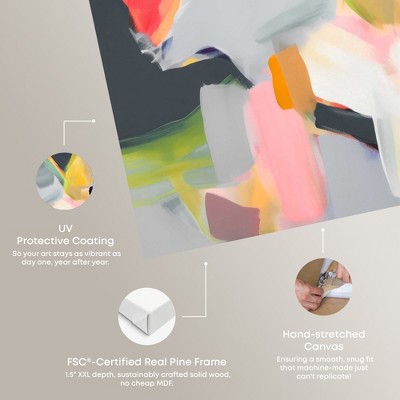 Colorful Pastel Abstract Canvas Wall Art, 16" x 24", Gallery Wrapped