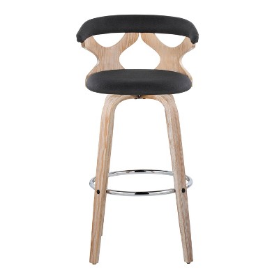 Gardenia Black Wood and Metal Swivel Barstool Set