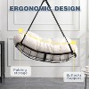 Gulches Hammocks: White Hanging Chair with Cushion for Indoor and Outdoor Relaxation - 4 of 4