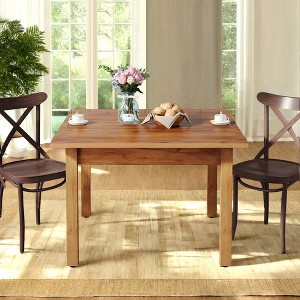Kumasinova 39.37" Square Dining Table,Modern Center Table with Wood Tabletop,Dining Room Table for Living Room,Kitchen - 1 of 4