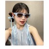 Anna-Kaci Retro Thick Frame Cat Eye Sunglasses with Contrasting Arms and UV400 Protective Lenses - 2 of 3