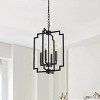 Modern Black Geometric Pendant Light, 4&6-Light Metal Chandelier for Dining Room，Kitchen - 2 of 4