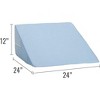 DMI Bed Wedge Pillow for Neck Pain, Headaches, Reflux, Shoulders, Back Pain, Foot Support, Knee Pain or Restless Leg Syndrome, 24x24x12 inches, Blue - 3 of 4