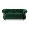NicBex 61.8 Inch Loveseat,Modern Chesterfield Fabric Loveseat Sofa with Nailhead Accents,Upholstered 2-Seater Couch for Living Room - 3 of 4