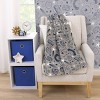 NoJo Star Wars Welcome to the Galaxy Navy and Gray Princess Leia, R2-D2, Chewbacca, and C-3PO Super Soft Toddler Blanket - 3 of 4