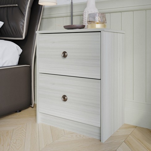 Casepiece 2 Drawers Nightstand In Light Grey : Target