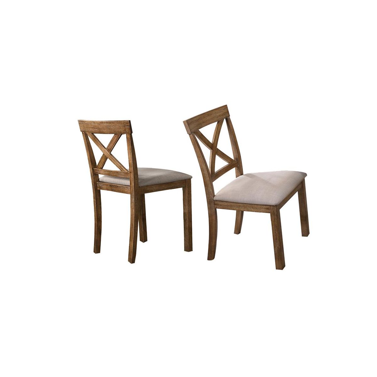 Best Master Furniture Janet 6 Piece Transitional Wood Dining Set in Driftwood - thumbnail 4