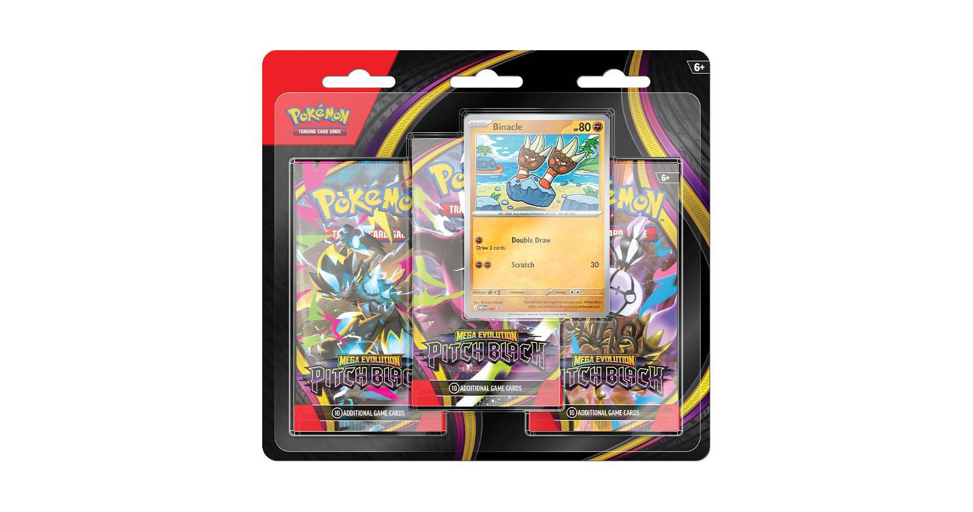 Pokémon Trading Card Game: Mega Evolution Pitch Black Three Booster Blister