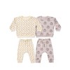 MyKids-USA Baby Boy And Girl Print Pattern Cotton Hoodie Combo Trousers Sets - 2 of 4