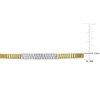 EVERLY JEWELRY | Two Tone Silver 1 CT TGW Cubic Zirconia Omega Design Bangle, 7.5 inch - 2 of 4