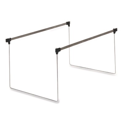Pendaflex Letter Size Adjustable Hanging File Folder Frame, 14" to 18" Long, Gray/Silver, 2/Box