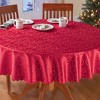 Collections Etc Fancy Scroll Scalloped Edge Festive Tablecloth - 2 of 2