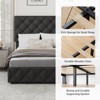 Upholstered Queen Platform Bed Frame with 4 Storage Drawers, PU Leather with Button Tufted, Wooden Slats Support, No Box Spring Needed, Noise-Free - 2 of 4