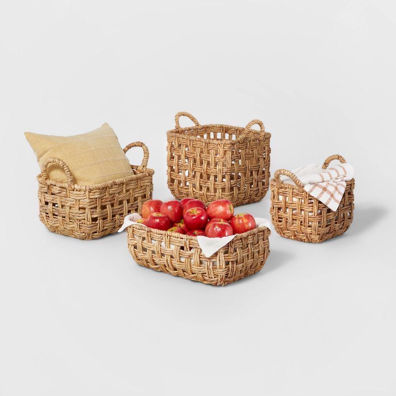 Rectangular Twisted Open Checkered Weave Basket - Brightroom™, 4 of 11