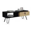 FURNIinspire Coffee Tables Modern Center Table Conversation Table, Living Room Coffee Tables With Storage Drawer, Multicolored, 14.17"*40.94"*15.75" - 4 of 4