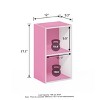HOMLUX 2-Cube Bookcase Floor Open Wooden Storage Bookshelf Toy Organizer, Multiple Colors - 3 of 4