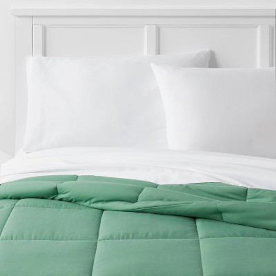 King Down Alternative Washed Microfiber Comforter Light Green - Room Essentials™