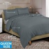 Utopia Bedding Queen 3pc Duvet Cover with Zipper Closure Gray - 2 of 4