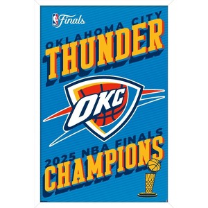 Trends International NBA Oklahoma City Thunder - 2025 NBA Finals Team Logo Framed Wall Poster Prints - 1 of 4
