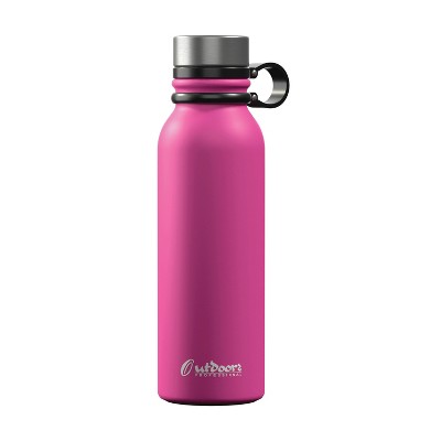Outdoors Professional 20-Oz. Stainless Steel Double-Walled Vacuum-Insulated Travel Bottle with Leakproof Screw Cap