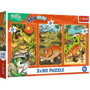 Trefl Kids The Treflik Family - Trefliks in the World of Dinosaurs 3X80 Piece Puzzle - 1 of 4